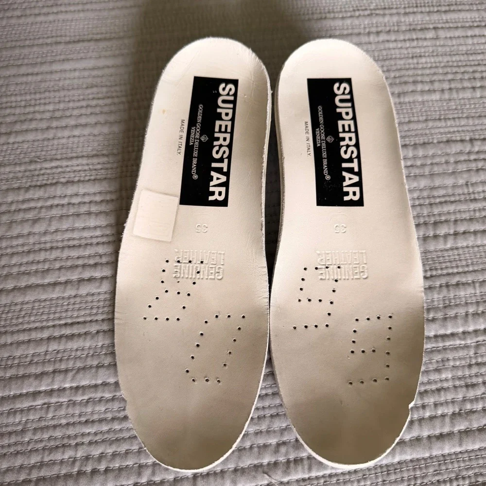 Golden Goose Super-Star Black Leather Studded Star‎ Private Edition Sneakers 35